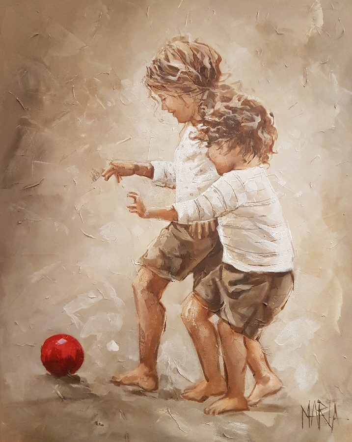 maria--children-with-red-ball